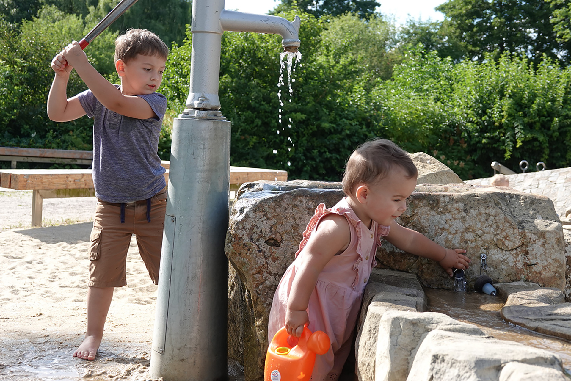 Wasserspielplatz im LAGA-Park